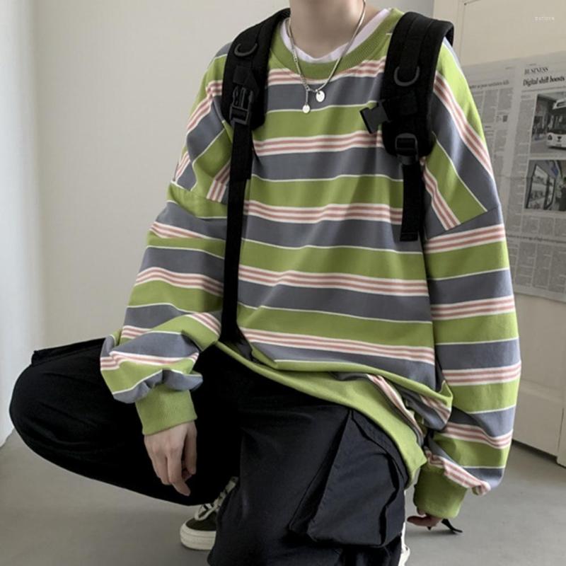 Men's Hoodies Striped Print Long Sleeves Men T-shirt Autumn O Neck Loose Pullover Young Style Casual Contrast Colors Spring Tops, Black
Men's Hoodies Striped Print Long Sleeves Men T-shirt Autumn O Neck Loose Pullover Young Style Casual Contrast Colors Spring Tops, Black