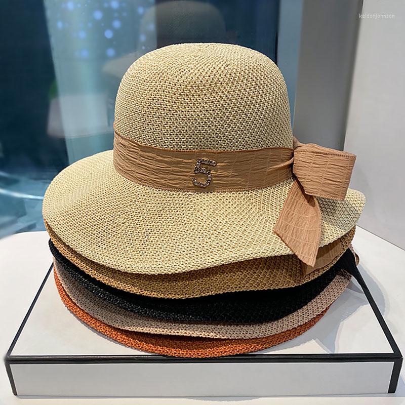 Wide Brim Hats 5 Colors Thin Knitted Bucket Outdoors Street Sun Hat Fashion Lady Bowknot Number Rhinestone Fishing Caps 56-58cm Summer, Beige
Wide Brim Hats 5 Colors Thin Knitted Bucket Outdoors Street Sun Hat Fashion Lady Bowknot Number Rhinestone Fishing Caps 56-58cm Summer, Beige