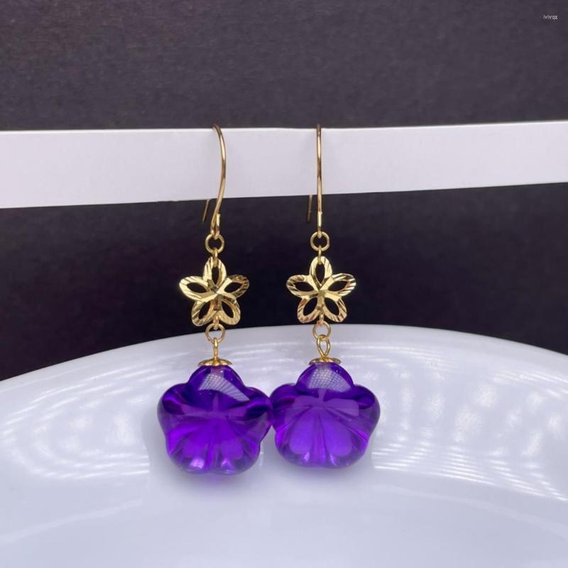 Stud Earrings Shilovem 18K Yellow Gold Piezoelectricity Amethyst Fine Jewelry Trendy Gift Plant Women 10mm Myme10108896z
Stud Earrings Shilovem 18K Yellow Gold Piezoelectricity Amethyst Fine Jewelry Trendy Gift Plant Women 10mm Myme10108896z