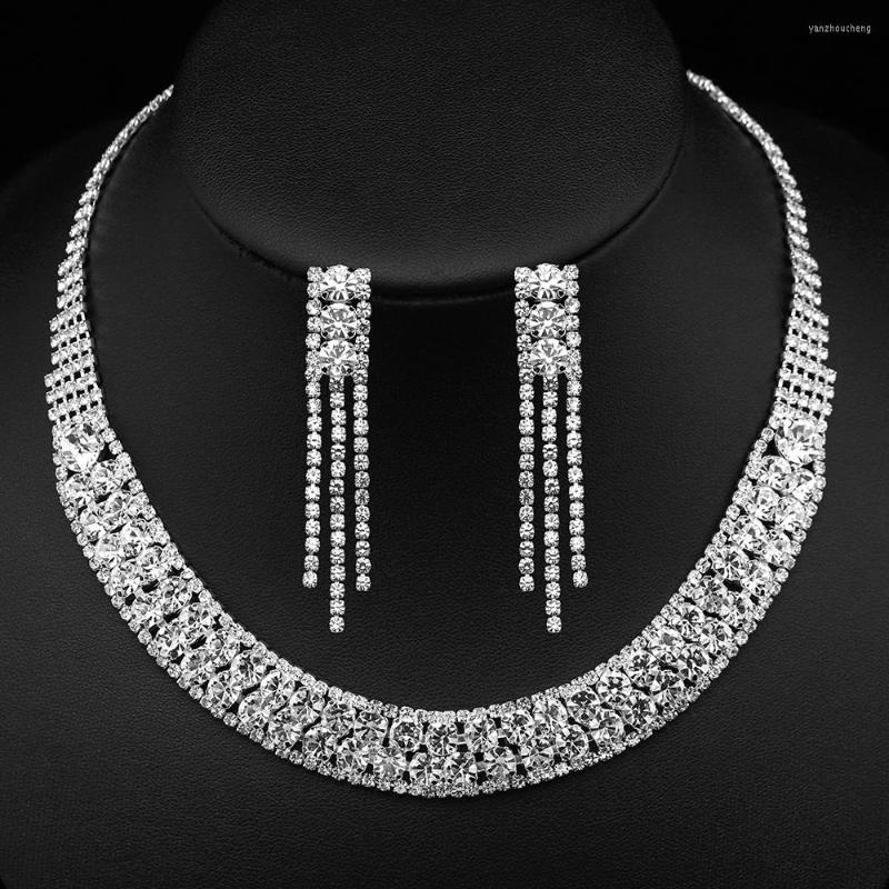 Necklace Earrings Set TREAZY Silver Color Rhinestones Crystal Wedding Accessories For Women Choker Bridal Jewelry, Picture shown
Necklace Earrings Set TREAZY Silver Color Rhinestones Crystal Wedding Accessories For Women Choker Bridal Jewelry, Picture shown
