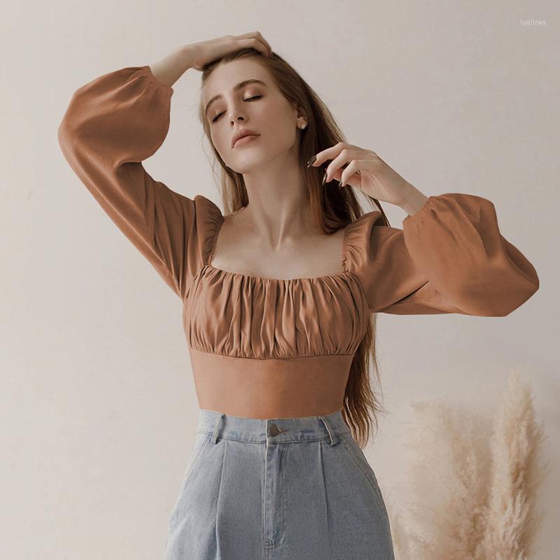 Women' T Shirts 2022 Autumn Women T-Shirts Lantern Sleeve Square Collar Elegant Tops Slim Fashion Backless Pleated Short Tees Clothing, White
Women' T Shirts 2022 Autumn Women T-Shirts Lantern Sleeve Square Collar Elegant Tops Slim Fashion Backless Pleated Short Tees Clothing, White