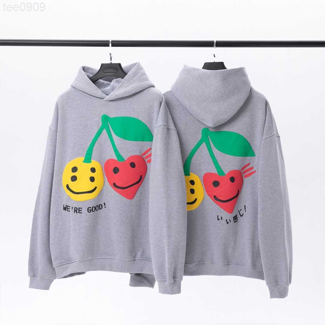 Designer CPFM HUMAN Cherry Smiley Face Foam Print High Street Pullover Sweater High quality cotton Hoodie Loose Sweater for Men and Women Size xl, Light gray
Designer CPFM HUMAN Cherry Smiley Face Foam Print High Street Pullover Sweater High quality cotton Hoodie Loose Sweater for Men and Women Size xl, Light gray