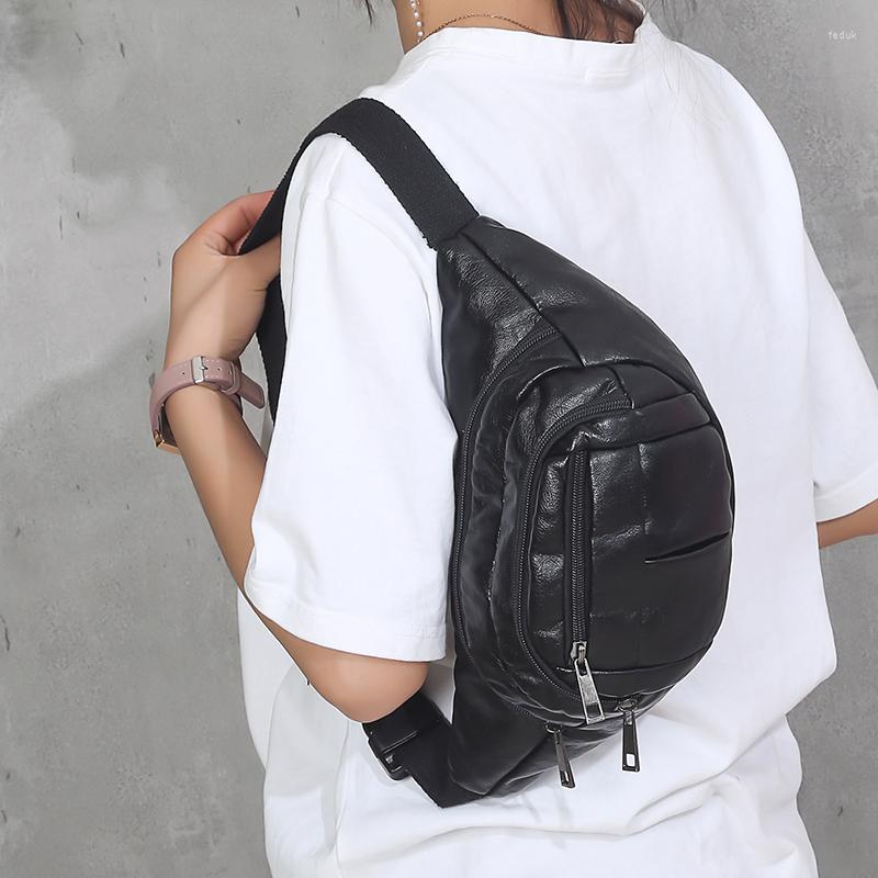 Waist Bags Women's Men's Chest Bag Fashion Pu Messenger Shoulder Female Large Capacity Zipper Phone Money Pocket, Black 3
Waist Bags Women's Men's Chest Bag Fashion Pu Messenger Shoulder Female Large Capacity Zipper Phone Money Pocket, Black 3