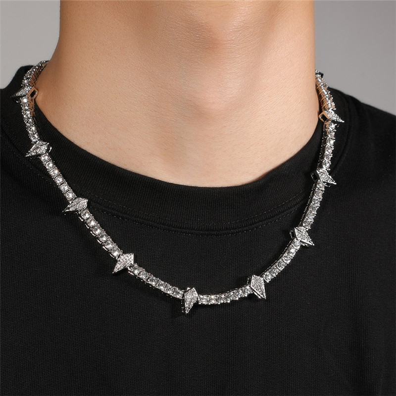 Punk Fashion 4mm Triangle Designer Tennis Necklace Ice Out Chain for Man Green Blue Luminous Enamel Rhinestone Alloy Diamond Mens Hip Hop Jewelry Gift 18 20 22 Inch
Punk Fashion 4mm Triangle Designer Tennis Necklace Ice Out Chain for Man Green Blue Luminous Enamel Rhinestone Alloy Diamond Mens Hip Hop Jewelry Gift 18 20 22 Inch