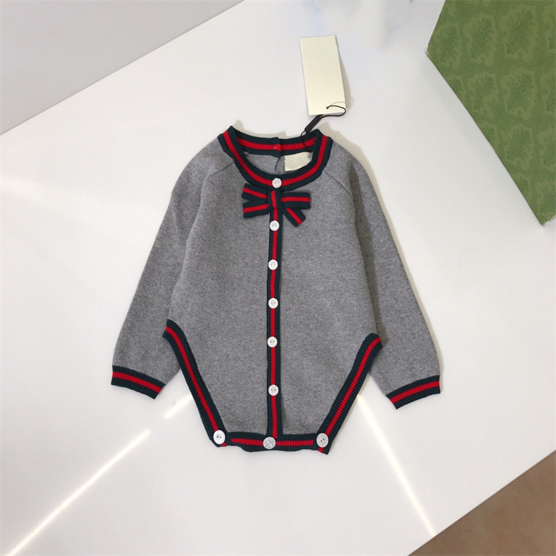 2022 Baby Designer Romper Spring And Autumn New Girl Long Sleeve Bowknot Stripe Bonded Knit Balt Shirt Cotton Sweater Creeper Kids Bodysuit, Gray
2022 Baby Designer Romper Spring And Autumn New Girl Long Sleeve Bowknot Stripe Bonded Knit Balt Shirt Cotton Sweater Creeper Kids Bodysuit, Gray