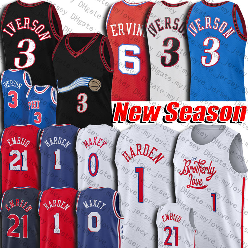 James Harden Joel Embiid Basketball Jersey 0 1 21 Tyrese Maxey Allen Iverson Julius Erving Jerseys 2023 City Brotherly Love
James Harden Joel Embiid Basketball Jersey 0 1 21 Tyrese Maxey Allen Iverson Julius Erving Jerseys 2023 City Brotherly Love
