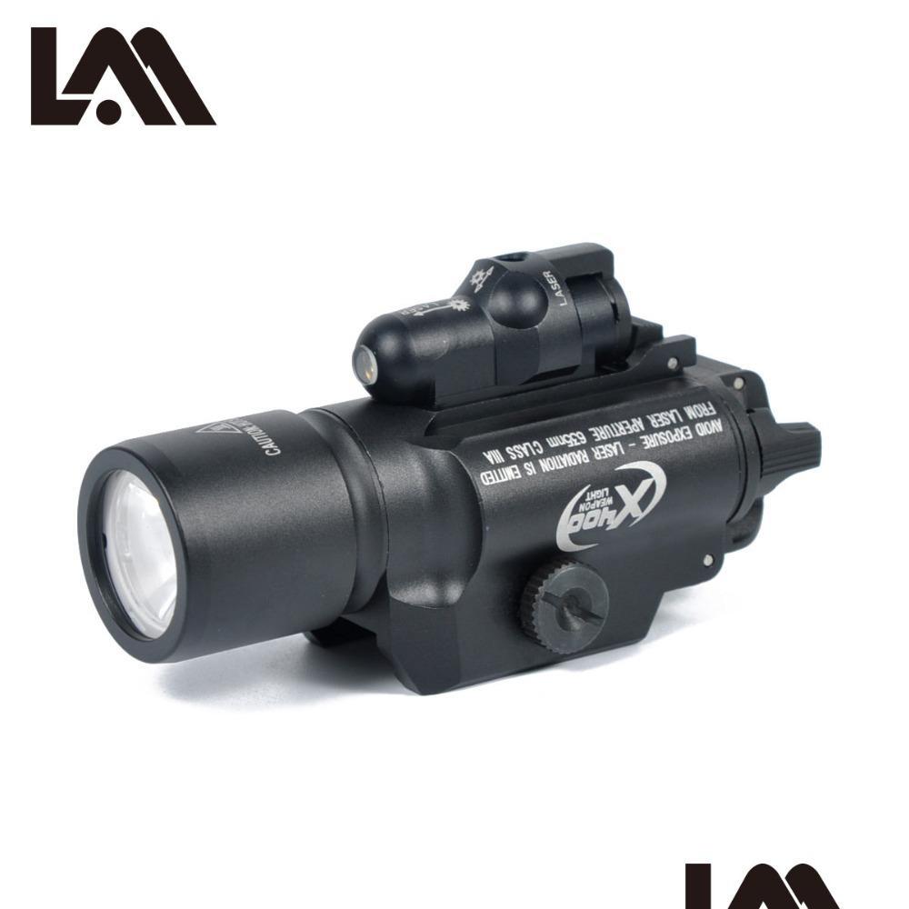 Flashlights Lamb Surefir X400 Scout Light Combo Laser Led Flashlight For Picatinny Weaver Rails Mount Drop Delivery Tactical Gear Ac Dhh1I, Black
Flashlights Lamb Surefir X400 Scout Light Combo Laser Led Flashlight For Picatinny Weaver Rails Mount Drop Delivery Tactical Gear Ac Dhh1I, Black