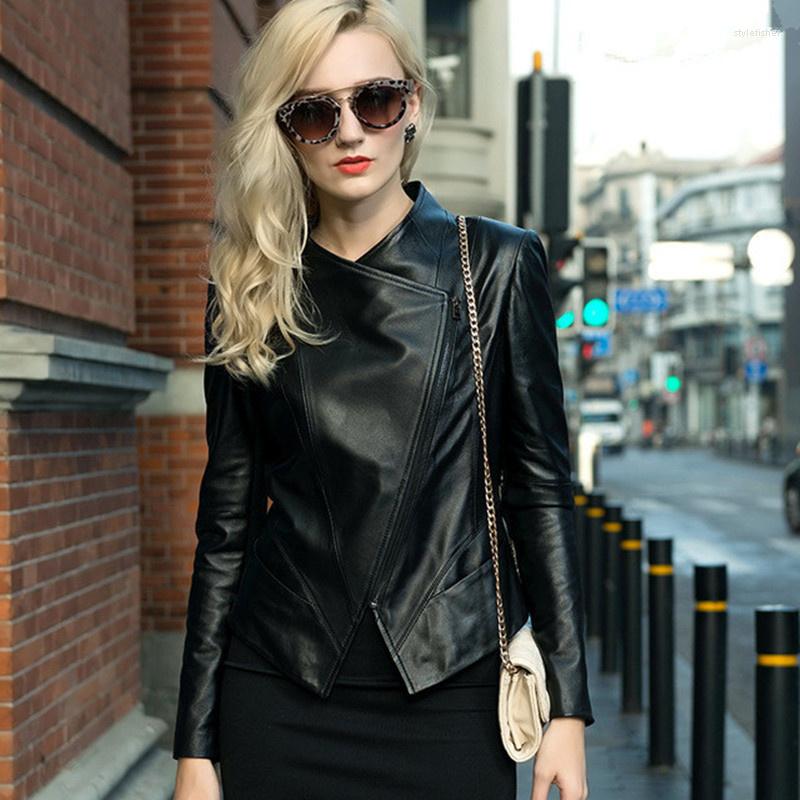 Women's Leather Natural Real Sheepskin Coat Genuine Jacket Women Motorcycle Ladies Slim Fit Outwear Female Oversized Spring Autumn, Black
Women's Leather Natural Real Sheepskin Coat Genuine Jacket Women Motorcycle Ladies Slim Fit Outwear Female Oversized Spring Autumn, Black