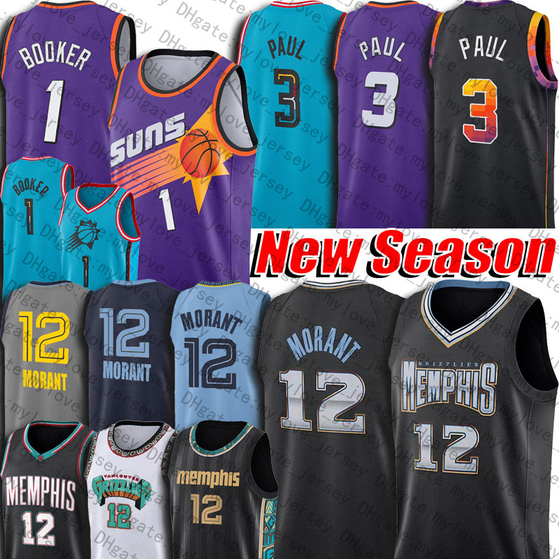 12 1 Ja Morant Devin Booker Basketball Jersey Memphi Grizzlie Phoenixs Sun Chris Paul Jaren Jackson Jr DeAndre Ayton Jerseys 2023 City
12 1 Ja Morant Devin Booker Basketball Jersey Memphi Grizzlie Phoenixs Sun Chris Paul Jaren Jackson Jr DeAndre Ayton Jerseys 2023 City