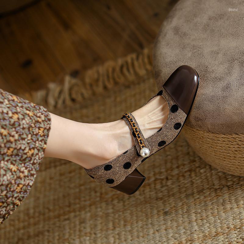 Dress Shoes 2022 Mary Jane Women LEISURE Retro Buckle Shallow Pumps Square Toe Thick Heel Woman Zapatos De Mujer Spot Pearl, Black
Dress Shoes 2022 Mary Jane Women LEISURE Retro Buckle Shallow Pumps Square Toe Thick Heel Woman Zapatos De Mujer Spot Pearl, Black