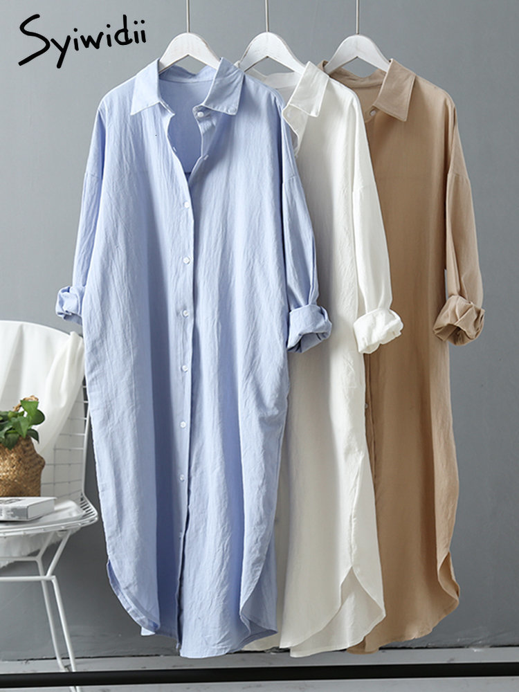 Casual Dresses Syiwidii Long White Shirt Dress for Women Linen Cotton Summer Autumn Korean Clothing Vintage Oversized Midi Robe 221125, Khaki
Casual Dresses Syiwidii Long White Shirt Dress for Women Linen Cotton Summer Autumn Korean Clothing Vintage Oversized Midi Robe 221125, Khaki