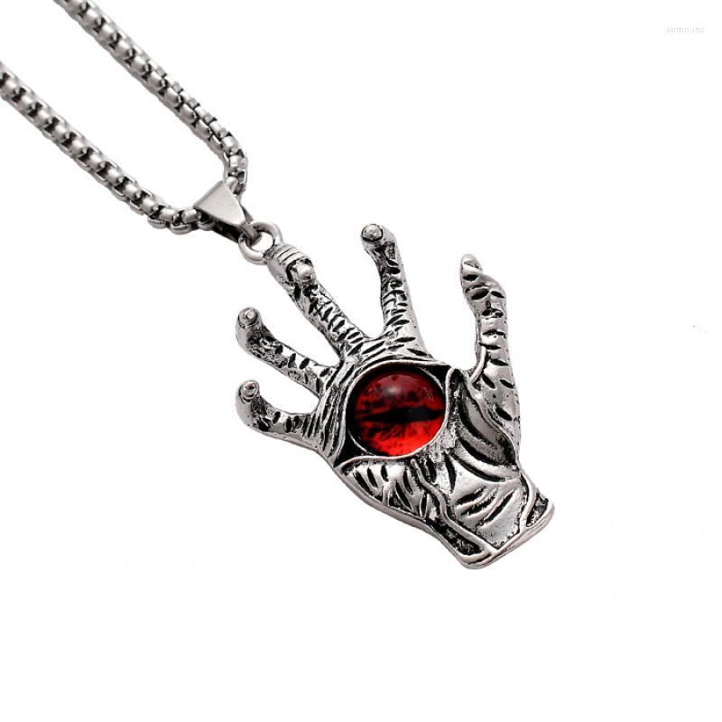 Pendant Necklaces Devil's Hand Dragon Claw Red Eye Necklace Vintage Gothic Palm Ladies Men's Jewelry Gifts
Pendant Necklaces Devil's Hand Dragon Claw Red Eye Necklace Vintage Gothic Palm Ladies Men's Jewelry Gifts