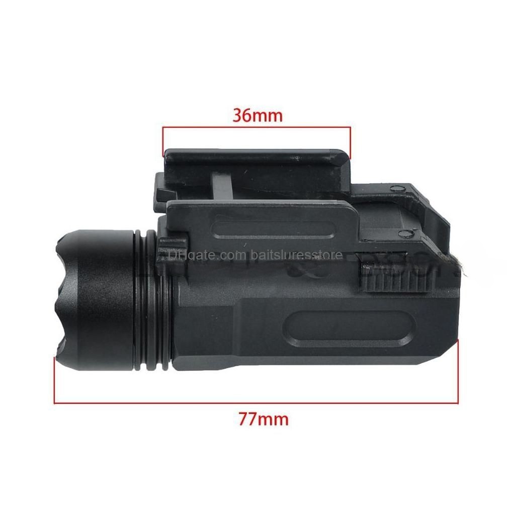 Flashlights Lightweight Nylon Light Led Flashlight Tactical Torch For 20Mm Rail Drop Delivery Gear Accessories Dht8C, Black
Flashlights Lightweight Nylon Light Led Flashlight Tactical Torch For 20Mm Rail Drop Delivery Gear Accessories Dht8C, Black