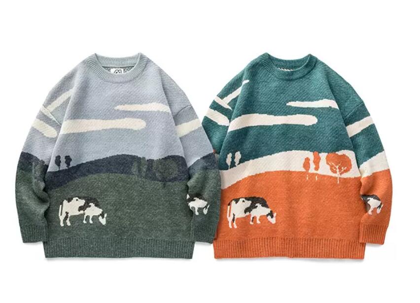 2023 LAPPSTERYouth Men Cows Vintage Winter Sweaters Pullover Mens ONeck Korean Fashions Sweater Women Casual Harajuku Clothes 220815, Orange
2023 LAPPSTERYouth Men Cows Vintage Winter Sweaters Pullover Mens ONeck Korean Fashions Sweater Women Casual Harajuku Clothes 220815, Orange