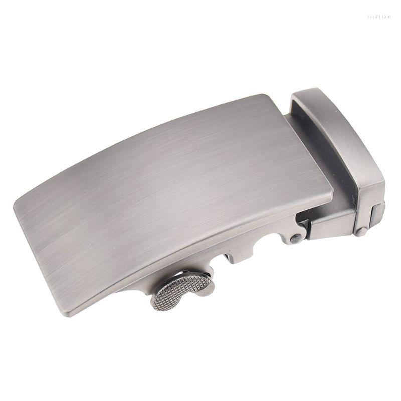 Belts Men's Solid Buckle Automatic Ratchet Leather Belt With Two Borders-Silver, Black
Belts Men's Solid Buckle Automatic Ratchet Leather Belt With Two Borders-Silver, Black