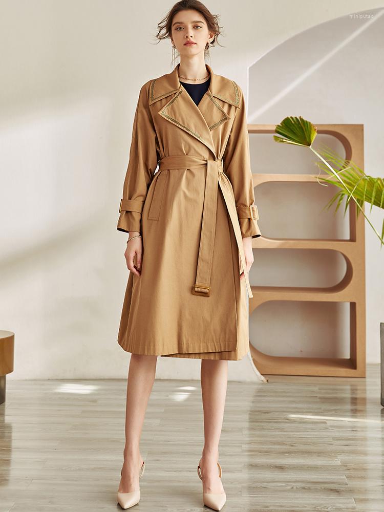 Women' Trench Coats Solid Color British Windbreaker Women' 2022 Autumn Style Temperament Slim Fit Lace Up Medium Length Coat, Warm sand color spot
Women' Trench Coats Solid Color British Windbreaker Women' 2022 Autumn Style Temperament Slim Fit Lace Up Medium Length Coat, Warm sand color spot