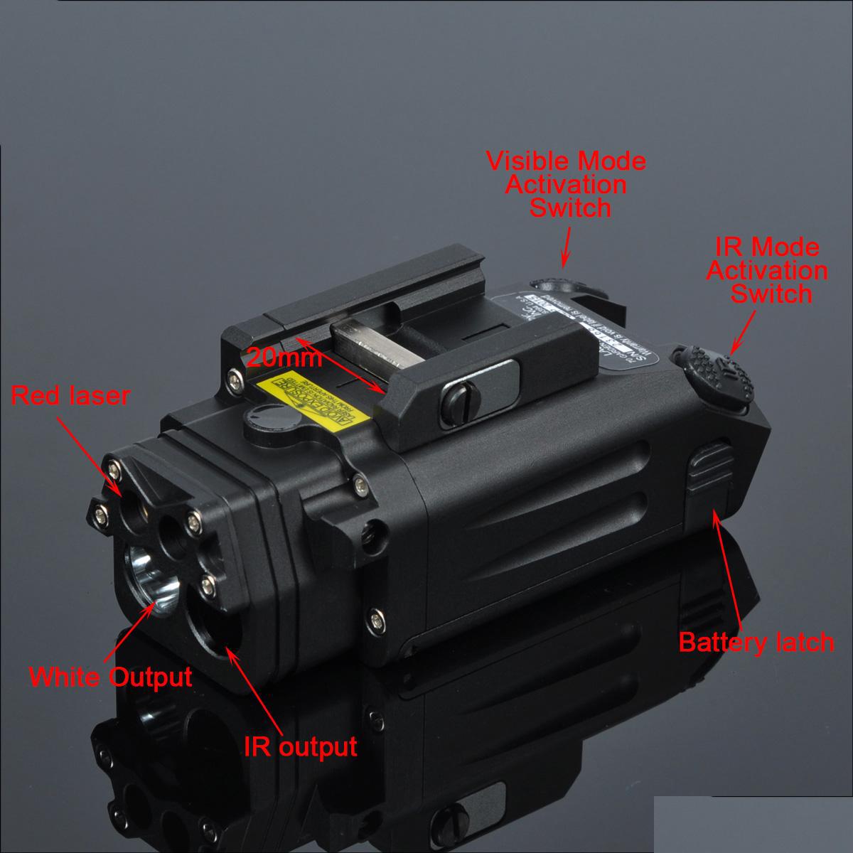 Flashlights Dbalpl Scout Light White Led 500 Lumens Flashlight With Red Laser Ir Illuminator/Visible Strobe Drop Delivery Tactical G Dh8Ko, Black
Flashlights Dbalpl Scout Light White Led 500 Lumens Flashlight With Red Laser Ir Illuminator/Visible Strobe Drop Delivery Tactical G Dh8Ko, Black