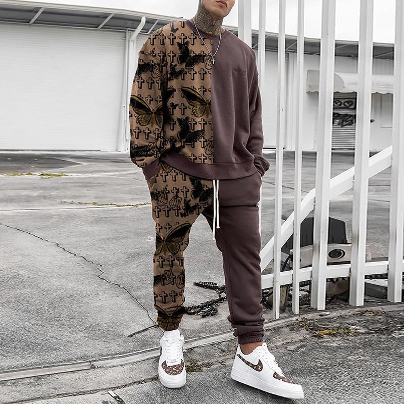 Men' Tracksuits Men' Sportswear Two-Piece Long-Sleeved Trousers Casual Loose Printed Sweat Suit 2022 Autumn, Black
Men' Tracksuits Men' Sportswear Two-Piece Long-Sleeved Trousers Casual Loose Printed Sweat Suit 2022 Autumn, Black