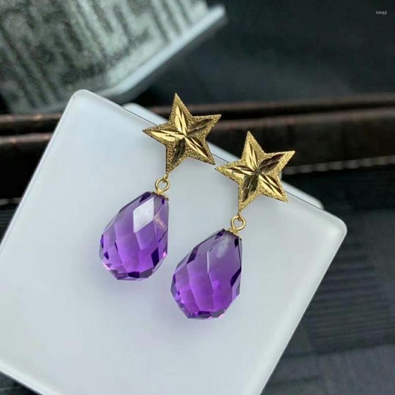 Stud Earrings Shilovem 18K Yellow Gold Piezoelectric Amethyst Fine Jewelry Trendy Wedding Gift Plant Myme081109z
Stud Earrings Shilovem 18K Yellow Gold Piezoelectric Amethyst Fine Jewelry Trendy Wedding Gift Plant Myme081109z