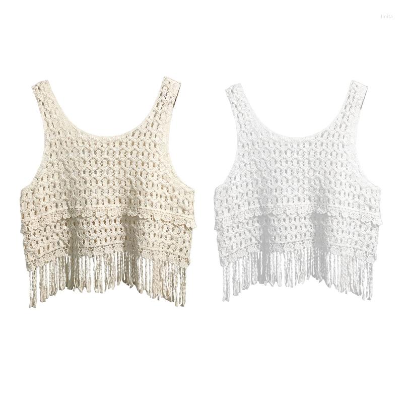 Women's Tanks Sleeveless Crochet Cropped O Neck Loose Sexy Cover Up Hollow Crop Tops, White
Women's Tanks Sleeveless Crochet Cropped O Neck Loose Sexy Cover Up Hollow Crop Tops, White