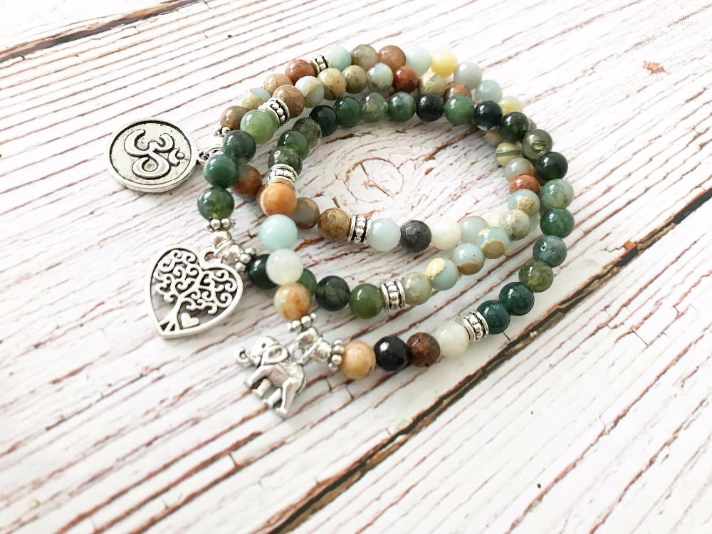 Strand 3 PC Set Natural Amazonite Bracelet OM Wrist Tree Of Life Bracelets Yoga Mala Beads Gift For Friend
Strand 3 PC Set Natural Amazonite Bracelet OM Wrist Tree Of Life Bracelets Yoga Mala Beads Gift For Friend