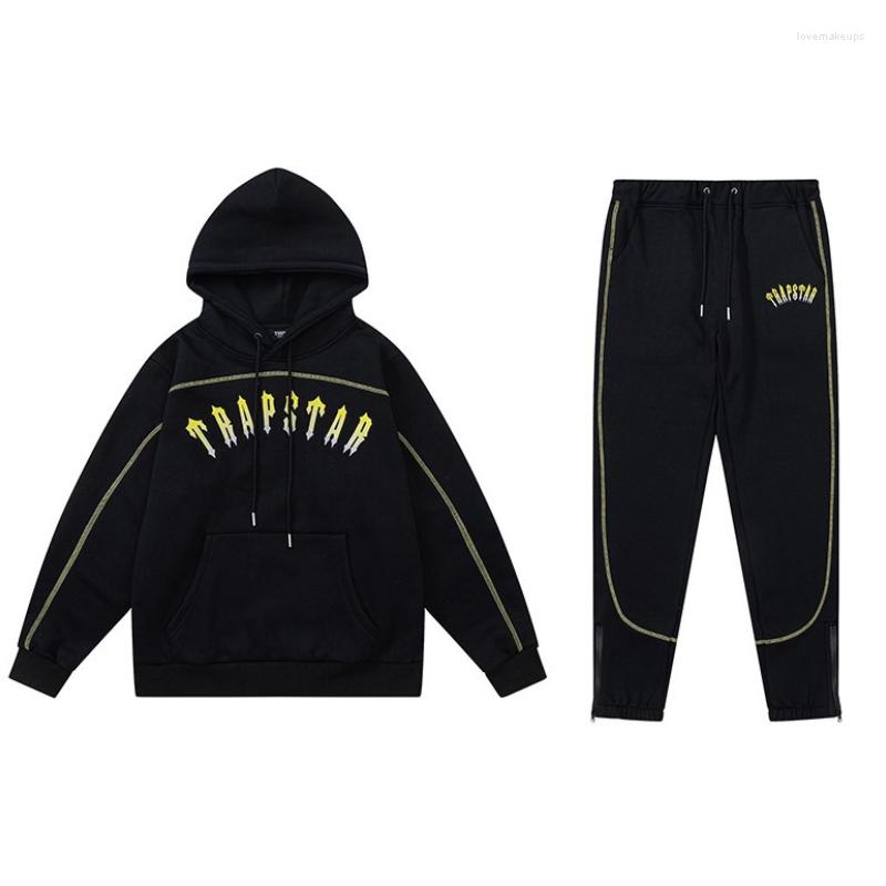 Men' Tracksuits Trapstar Men' Hoodie Street High Pants Gradually Embroidered With Velvet Suit Clothes
Men' Tracksuits Trapstar Men' Hoodie Street High Pants Gradually Embroidered With Velvet Suit Clothes