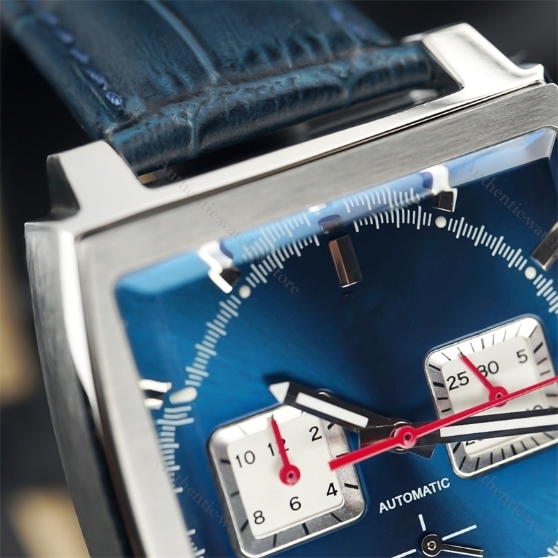 Wristwatches Top Brand Men s Quartz Chronograph Automatic Blue Sunray Dial Watch Wristwatch Luxury Relogio 221128