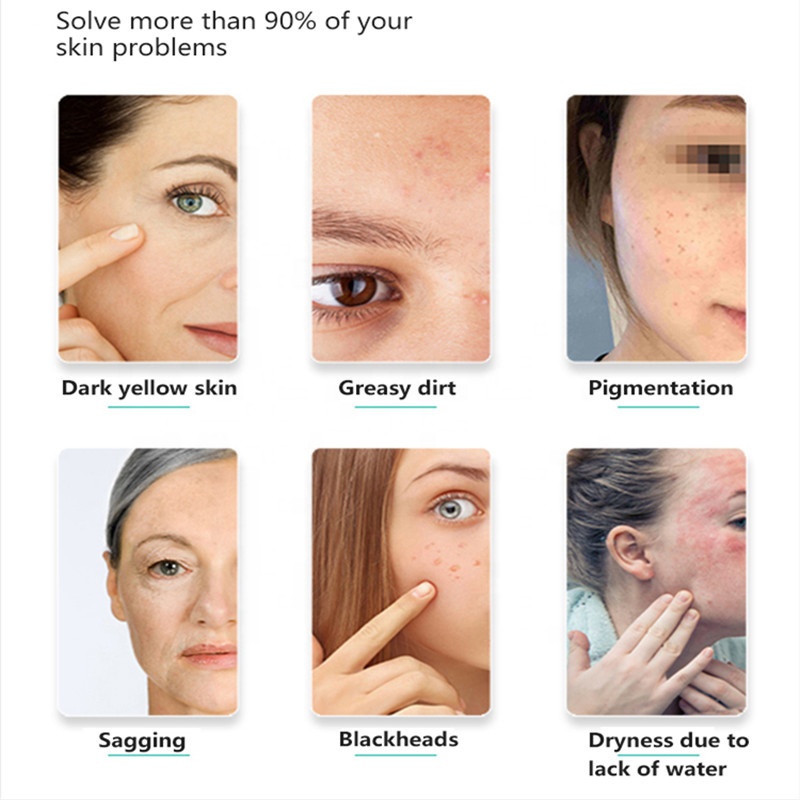 Portable Multi-Functional Beauty Equipment 7 In 1 H2O2 Water Oxygen Jet Peel Hydra Skin Cleansing Hydra Dermabrasion Machine Water Aq