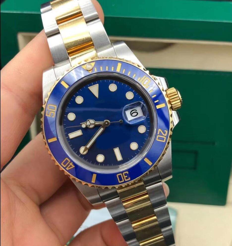 Diver watch Date 40 mm Steel 18K Yellow Gold Blue Ceramic Watch 116613 with box, Black
Diver watch Date 40 mm Steel 18K Yellow Gold Blue Ceramic Watch 116613 with box, Black