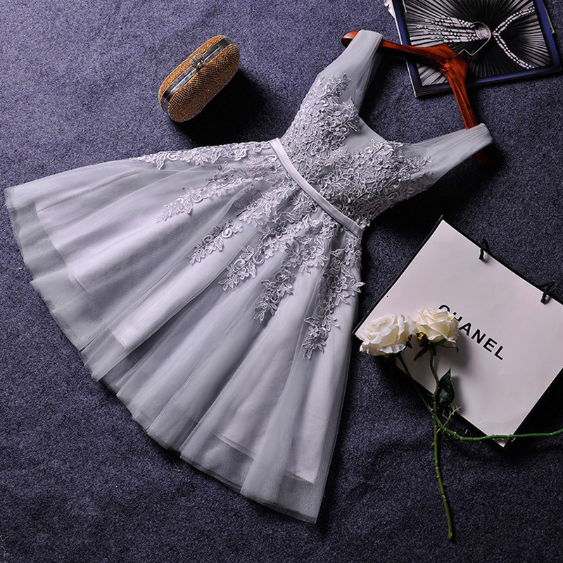 Party Dresses Elegant Pearl Pink Prom Sexy Dress Short V Neck Appliques Beading Lace Up Knee-Length Graduation Gowns 221128