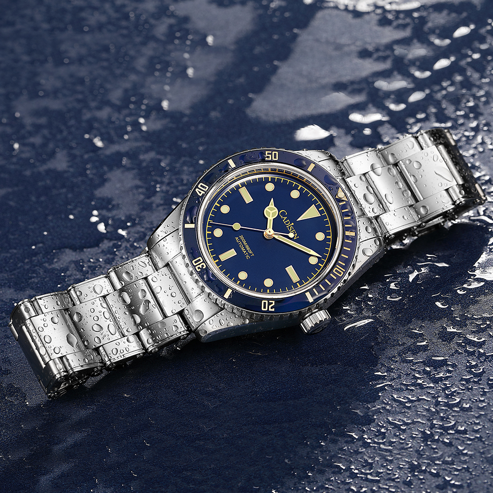 Wristwatches CADISEN 38MM Men s Mechanical Watches NH35 Automatic Watch For Men Luxury Sapphire Glass Stainless Steel Diving 200M Wristwatch 221128