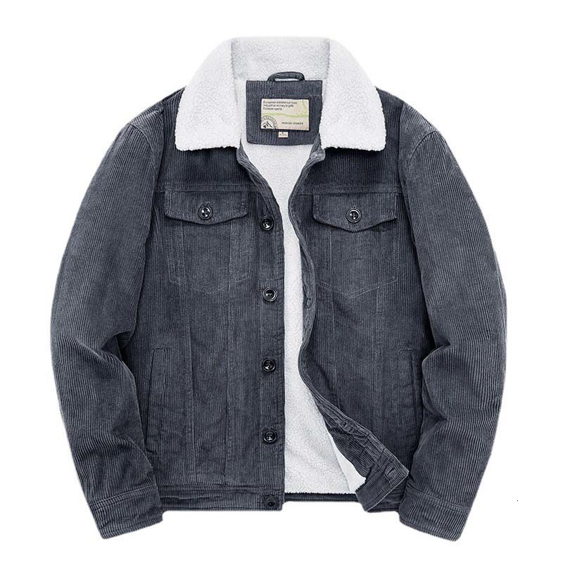 Mens Jackets Mcikkny Men Winter Fleece Corduroy Fur Collar Thermal Warm Outwear Top Clothing For Male Size M5XL 221129