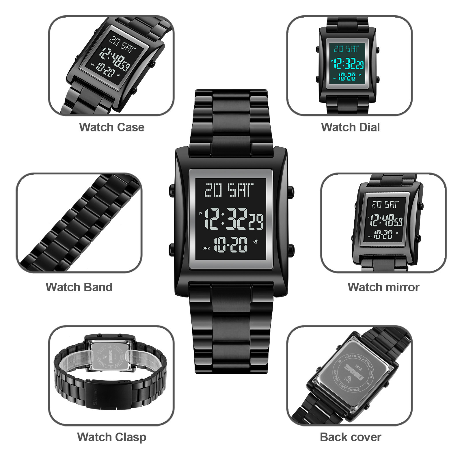 Wristwatches SKMEI Japan Digital movement Watch mens military Chrono Count Down Alarm LED Light Waterproof Sport Watches reloj hombre 1812 221129