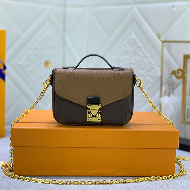 Mini Crossbody Bag Women Chain Shoulder Bags Pochette Metis Handbag Old Flower Fashion Letters Coin Purse S-lock Top Handle Gold Hardware 14cm
Mini Crossbody Bag Women Chain Shoulder Bags Pochette Metis Handbag Old Flower Fashion Letters Coin Purse S-lock Top Handle Gold Hardware 14cm