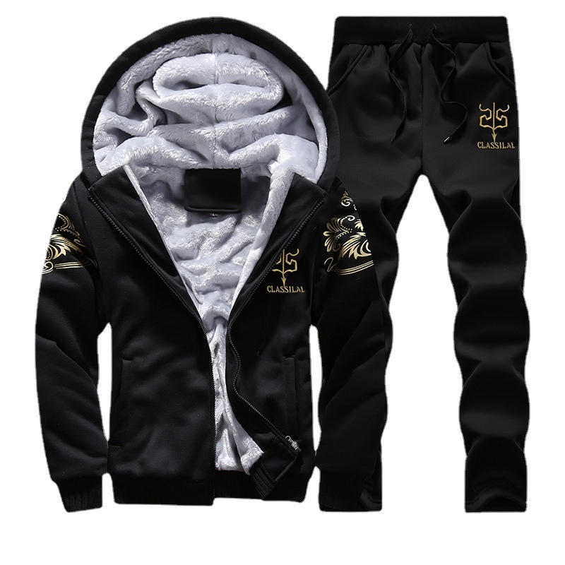 Men's Tracksuits Tracksuit Men Largest Size 8XL Sport Suit Running Sets 2 Piece Warn Plus Velvet Casual Sweatshirt with Sweatpants 221129