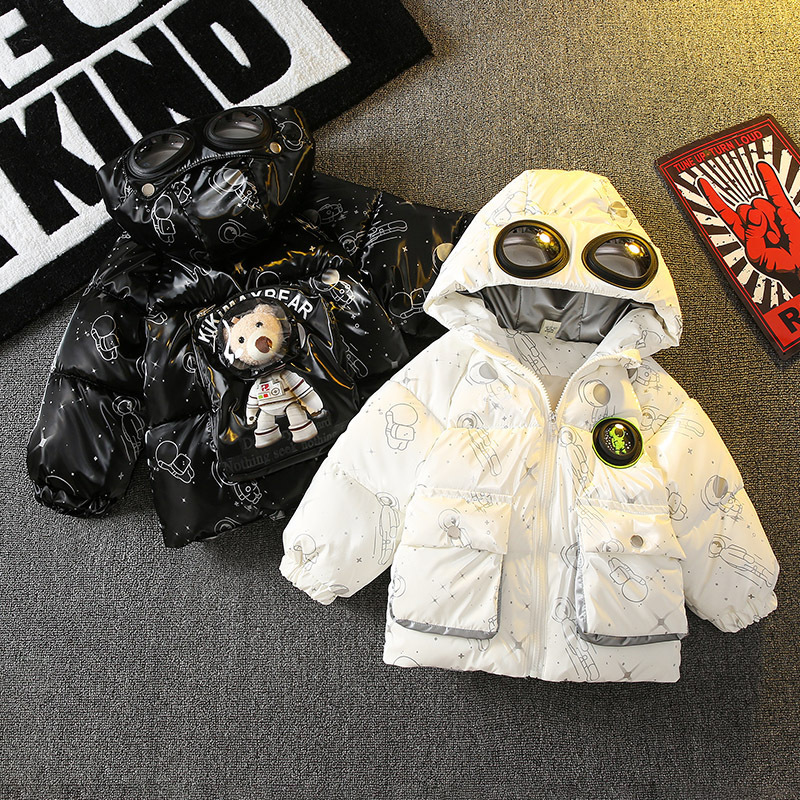 Down Coat Boys Down Jacket Coat Overcoat Cotton White Warm Thicken Winter Plus Size Children's Clothing 221128