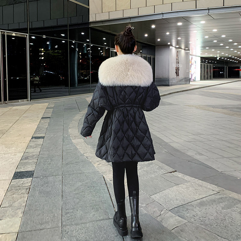 Women s Down Parkas Winter Warm White Duck Jacket Fashion Long Sleeve Women Coat Real Fur Collar Female Elegant Outerwear Y212 221128