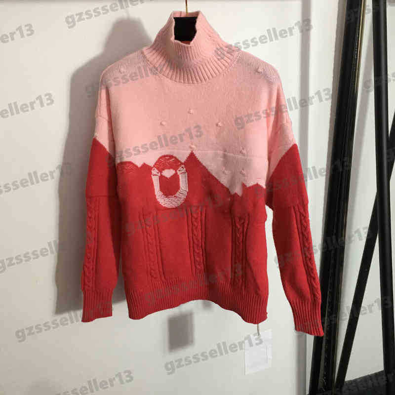 Women Sweaters CO Letter Logo Print Sweater Colorblock Turtleneck Long-sleeved Knitted Sweater 2 Colors Knit Tops Designer Womens Clothing
Women Sweaters CO Letter Logo Print Sweater Colorblock Turtleneck Long-sleeved Knitted Sweater 2 Colors Knit Tops Designer Womens Clothing