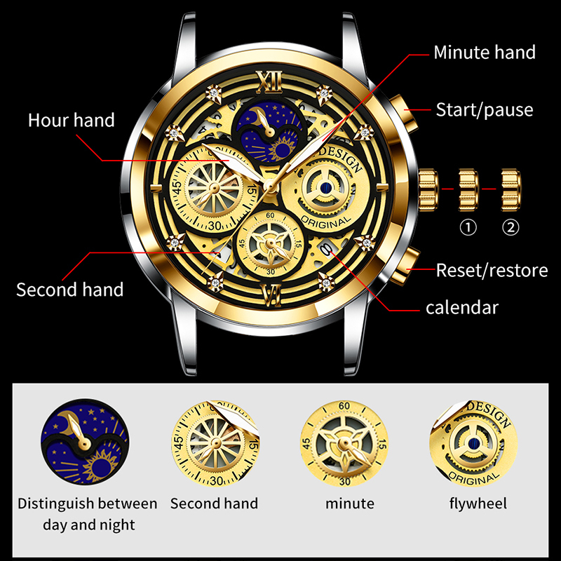 Wristwatches LIGE Fashion Men Watch Calendar Stainless Steel Top Brand Luxury Sports Chronograph Quartz Relogio Masculino Box 221128