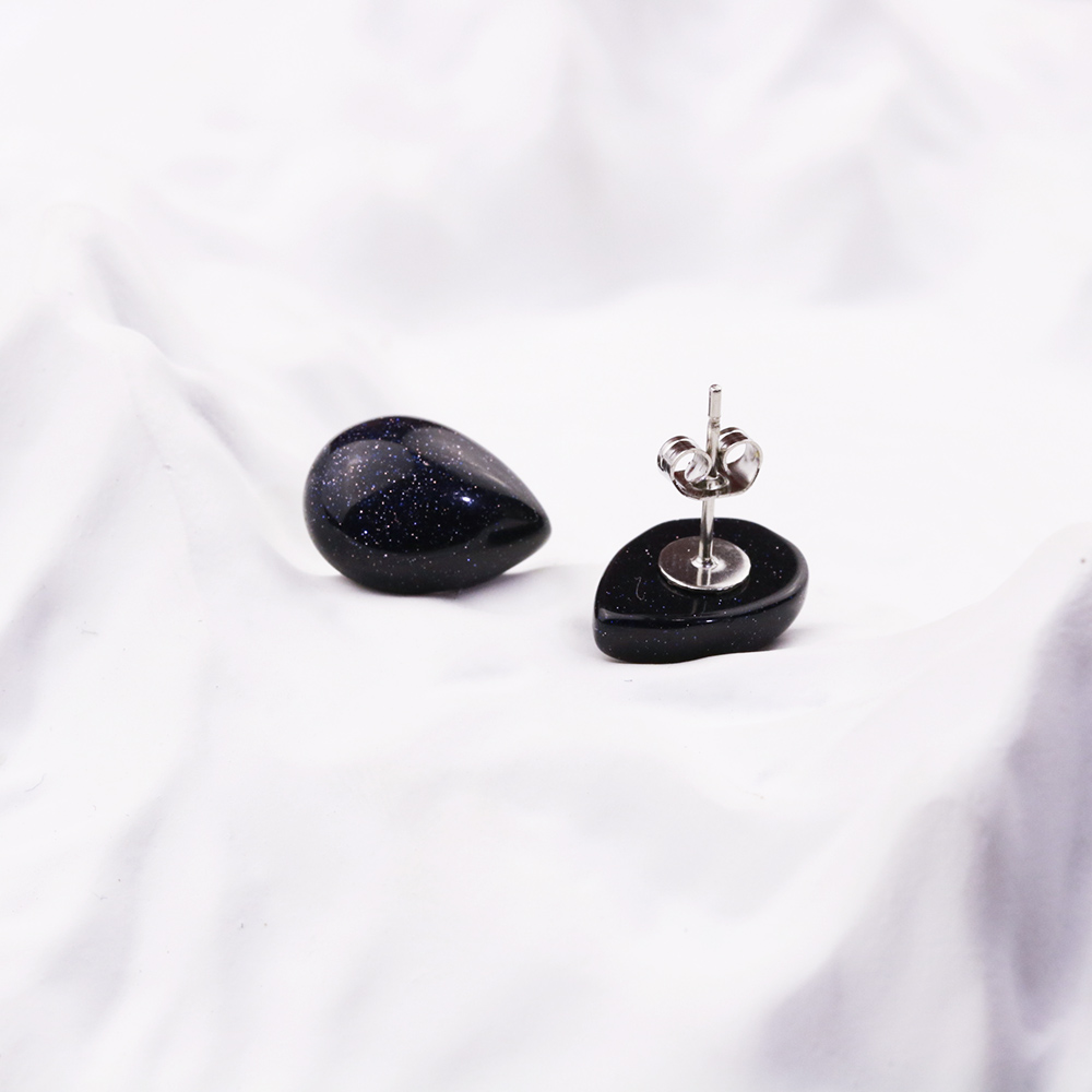 Natural Stone Drop Stud Earrings Pink Crystal Quartz Kallaite Amethyst Agate Stainless Steel Earring Jewlry for Women