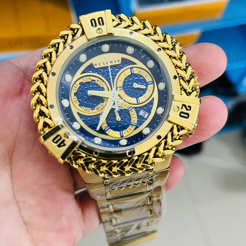 Wristwatches Undefeated Reserve Herc Mens Watch Luminous Chronograph Stainless Steel Luxury Watches Invicto Reloj De Hombre For Drop 221128
