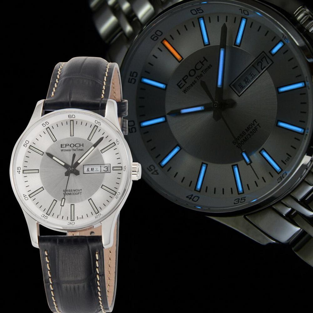 Wristwatches men dress watch mens wrist watches EPOCH man T25 tritium luxury wristwatch 100m waterproof quartz relogio luminous switzerland 221128