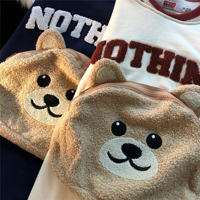 Women's Hoodies Sweatshirts Women Sweetshirt Autumn Winter Kawaii Hoodie Oversized Harajuku Embroidery Streetwear Zipper Big Pocket Pullover Top 