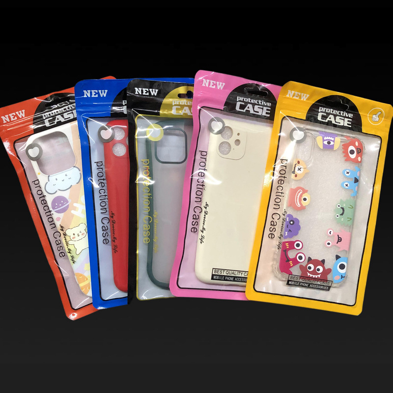 Poly Bags Clear Plastic Opp Packing Zipper Package Accessories Pvc Retail Boxes Handles For 4.7 5.5 inch iPhone Samsung Huawei XiaoMi OnePlus Cable
