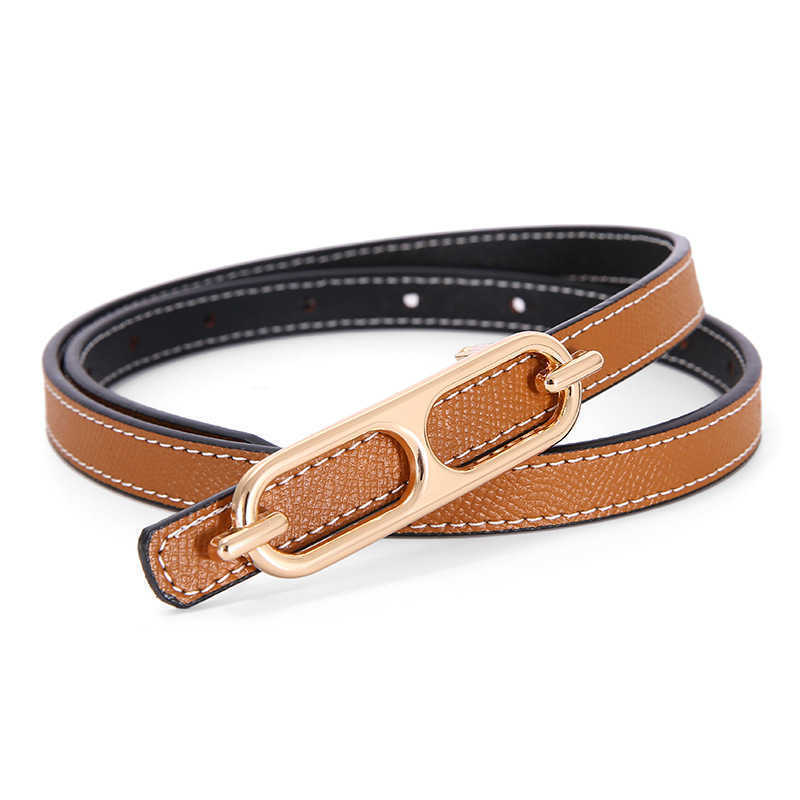 New Women's Cowhide Belt 1.4CM Smooth Buckle Designer Brand Jeans Dress Decorative Belt, As shown
New Women's Cowhide Belt 1.4CM Smooth Buckle Designer Brand Jeans Dress Decorative Belt, As shown