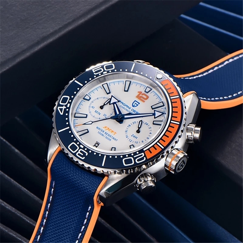 Wristwatches PAGANI DESIGN Classic Luxury Quartz Watch For Men Top Brand Ceramic Bezel Sapphire Glass 100M Waterproof Relgio Masculino 221128