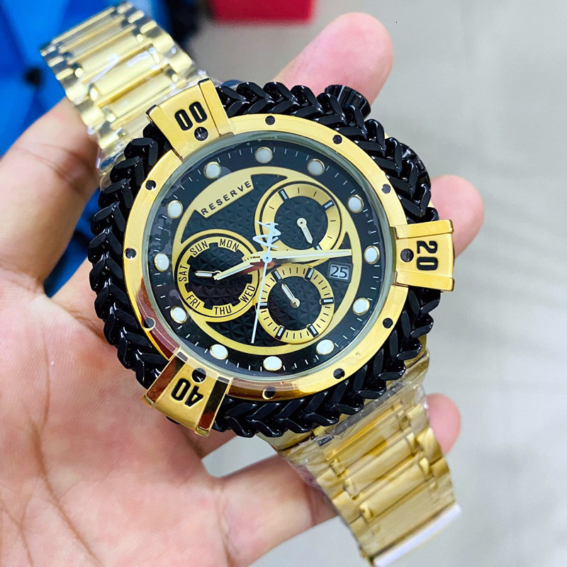Wristwatches Undefeated Reserve Herc Mens Watch Luminous Chronograph Stainless Steel Luxury Watches Invicto Reloj De Hombre For Drop 221128