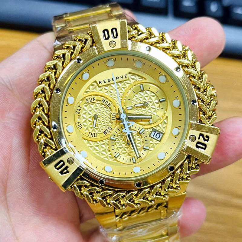 Wristwatches Undefeated Reserve Herc Mens Watch Luminous Chronograph Stainless Steel Luxury Watches Invicto Reloj De Hombre For Drop 221128