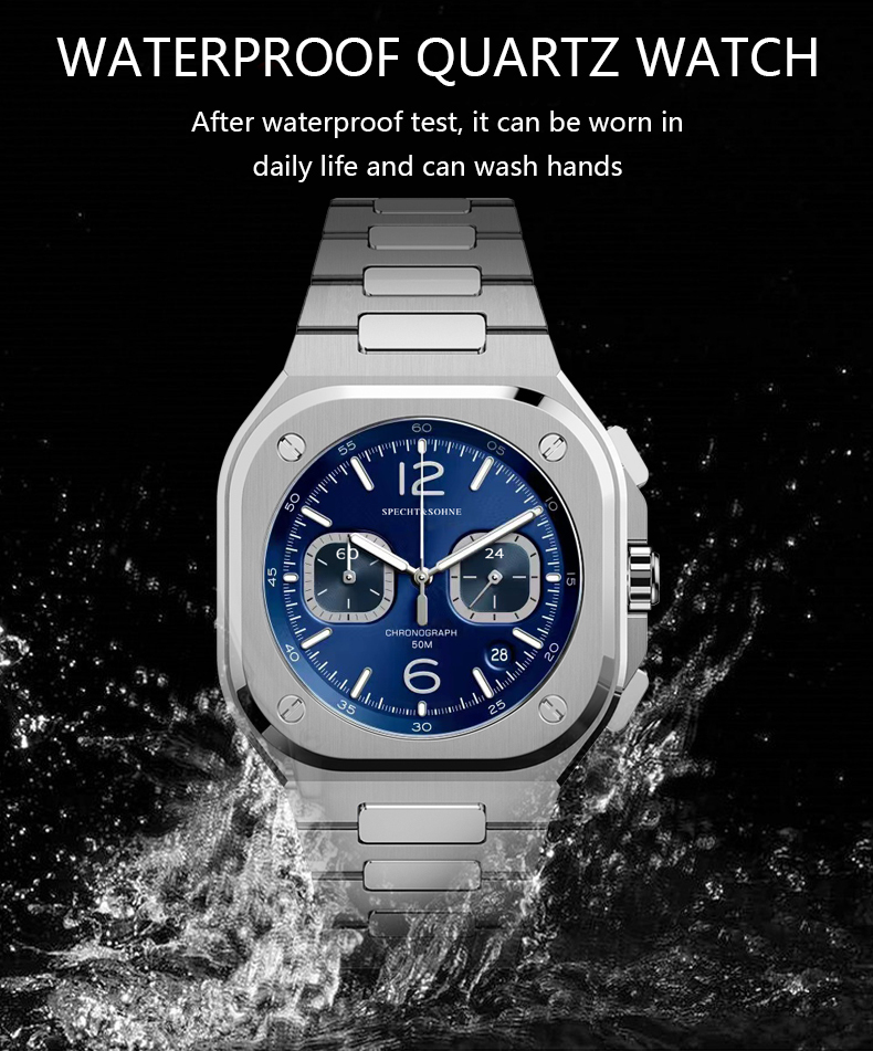 Wristwatches Reloj Hombre Rubber Black Square Watch Men Top Brand Luxury Chronograph Military Quartz for Man Waterproof Luminous Clock 221128