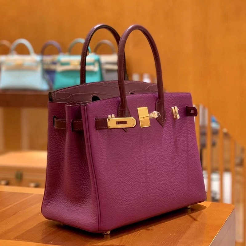 Designer Bags Hem Handbags Women Cluth Fashion Hand Sewn Leather Handbag Touch Crocodile Togo Calf Women's Large Capacity Pu Luxury 19y1, Iris violet
Designer Bags Hem Handbags Women Cluth Fashion Hand Sewn Leather Handbag Touch Crocodile Togo Calf Women's Large Capacity Pu Luxury 19y1, Iris violet